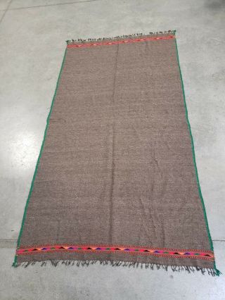 Vintage Handwoven Native American Mountain Man Wool Blanket Rug