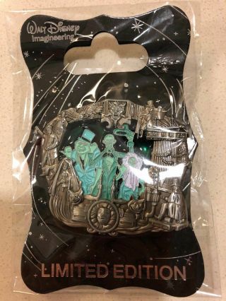 Disney Pin Haunted Mansion Wdi Imagineering D23 Expo Stained Glass Attraction Le