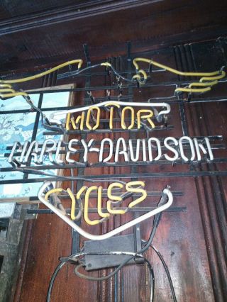 Vintage Harley lighted neon sign 2