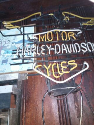 Vintage Harley lighted neon sign 4