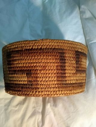 Antique Native American Basket With Two Tone Design
