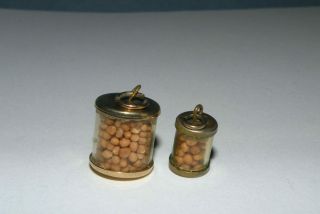 2 Vintage Mustard Seeds Of Faith Charms Or Pendants Religious Christian