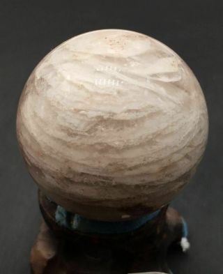 Rare Natural " Ghost " Quartz Crystal Sphere Ball Healing