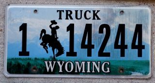 Cowboy Horse Over The Grand Tetons Wyoming Truck License Plate 1