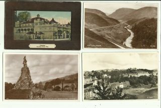 Four Vintage Postcards - Scotland - Criefe,  Dunoon,  Skye & Aberfeldy