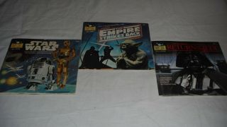 (3) Rare READ - ALONG Book & Records 33 1/3 STAR WARS The Empire Strikes Back ROTJ 8