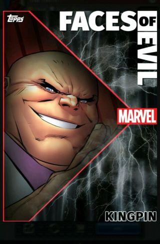 Rare Kingpin Motion Faces Of Evil Foe Topps Marvel Collect