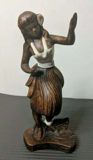 Vintage Treasure Craft Of Hawaii,  11 " Hula Dancer Figurine