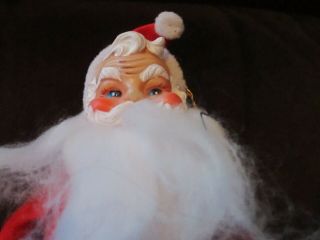 Vintage Santa Claus Hanging Ornament Doll 1970 