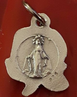 925 Sterling Silver Filled Rose Miraculous Mary Virgin St Pendant Charm Medal 3