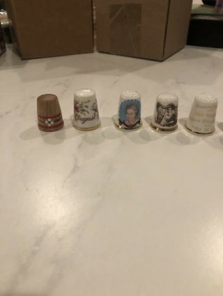 13 Vintage England Thimbles And Some Others