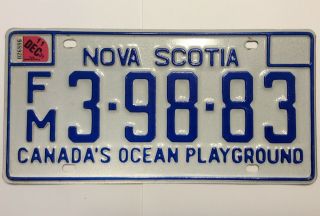 2011 Nova Scotia License Plate Farm Vehicle Fm3 - 98 - 83 Canadas Ocean Playground