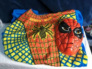 Vintage 1978 Ben Cooper Marvel Spider - Man Halloween Costume & Mask,  Youth Large