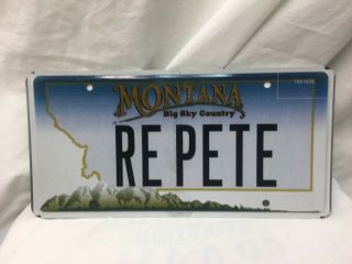 2006 Montana Vanity License Plate Repete