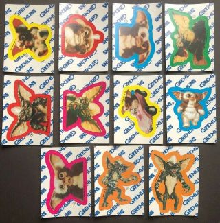 1984 Topps Gremlins Movie Sticker Complete Set 1 To 11 Nm To Puzzle Back