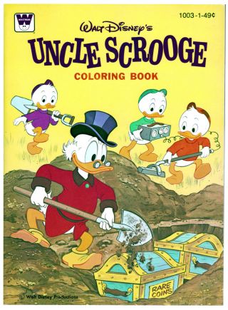 Disney Whitman Coloring Book Uncle Scrooge 110 Pgs 1978