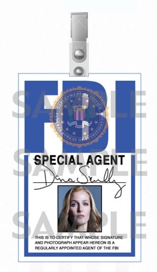 The X - Files Revival Series - Dana Scully Cosplay I.  D.  Badge