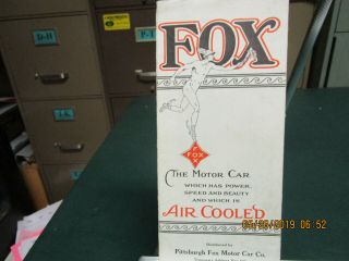 1921 - 23 Fox Air Cooled B & W Sales Folder - - Very Rare