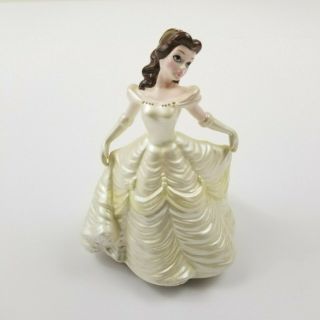 Disney Beauty And The Beast Belle Porcelain Wind Up Music Box Figurine By Schmid