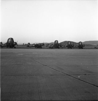 Us Navy,  F4u - 4c Corsairs (x5),  Wings Folded,  Denver? 1954,  Large Size Negative