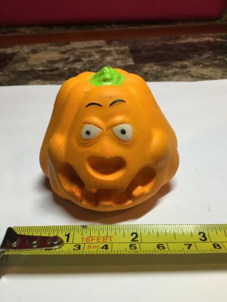 Halloween Small Squishy Pumpkin Foam Jack - O - Lantern With Funny Face