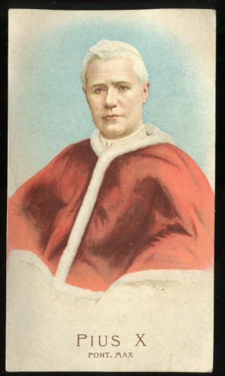 Antique Holy Card Of St Pope Pius X