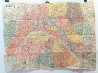 Plan De Paris Par Arrondissement Map Of Paris A.  Leconte 1930’s?