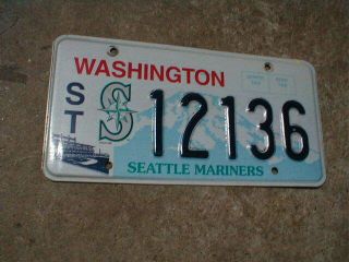 Washington Seattle Mariners Baseball License Plate,  Big Unit Ichiro Junior A Rod