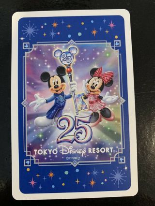 Swap Playing Cards 1 Japanese Tokyo Disney Sea Resort Mickey & Minnie 25th A376