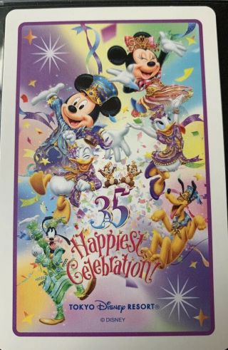 Swap Playing Cards 1 Japanese Tokyo Disney Sea Resort Mickey & Minnie 35th A374