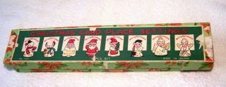 Vintage 8 Piece Christmas Card Place Settings