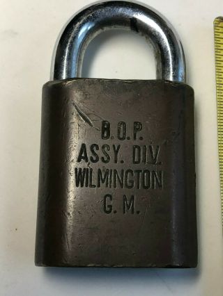 Vintage General Motors Best Lock Wilmington Delaware Gm Boxwood Plant B.  O.  P.  Car