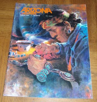 August 1974 Arizona Highways - Native American Jewelry Edition - Turquoise Silver