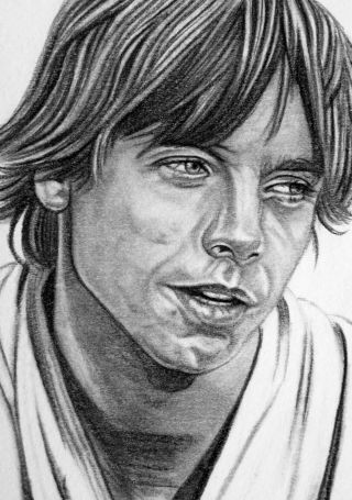 Aceo Sketch Card Star Wars Mark Hamill Luke Skywalker