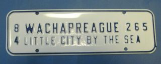 1984 Wachapreague Virginia License Plate Attachment Little City By The Sea