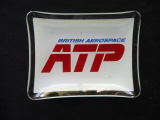 British Aerospace.  Glass Pin Dish Advertising Atp Aircraft.
