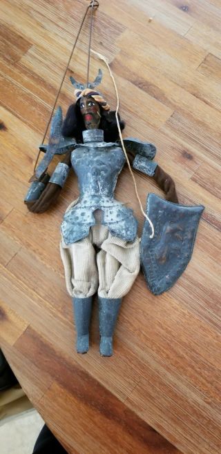 Vintage Sicilian Italian Marionette Medieval Knight - Hand Made