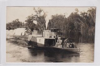 Vintage Postcard Paddle Steamer Resolution Murray River Victoria Rppc 1900s
