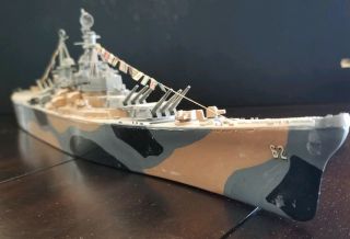 Assembled Display Model,  Vintage Uss Jersey Bb - 62 Navy Battleship