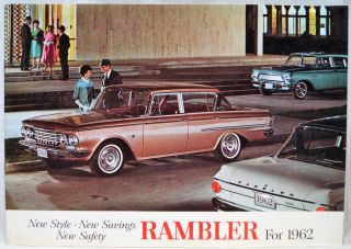 1962 American Motors Rambler Automobile Car Advertising Sales Brochure Vintage