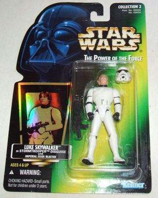 Hasbro/kenner Star Wars The Power Of The Force " Luke Skywalker (stormtrooper) Moc