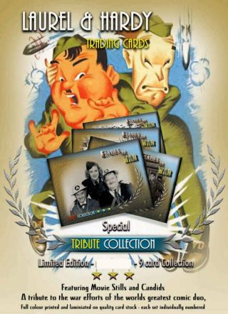 Laurel & Hardy :stan And Ollie - Babes The War - Mini Set Of 9 Trading Cards