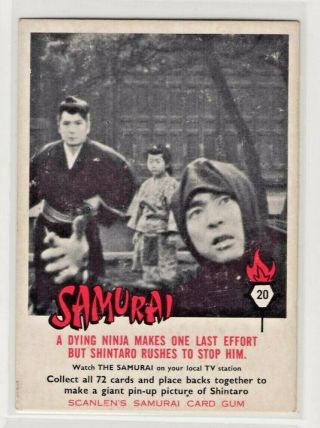 1964 Scanlens Gum Australia Shintaro The Samurai Vintage Trading Card 20