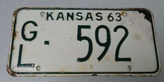 1963 Kansas Passenger Car License Plate Greely County