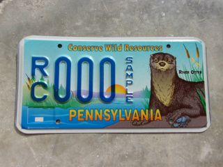 Pennsylvania River Otter Sample License Plate 000