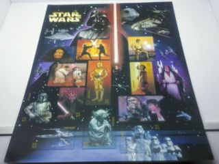 2007 Usps Star Wars Postal Stamps Full Sheet