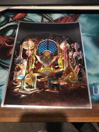 Dufex Ad&d Lenticular Print " The Last Spell " Jeff Easley Rare 1996