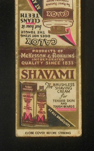 1930s Shavami Brushless Shaving Cream And Calox Tooth Powder Mckesson & Robbins