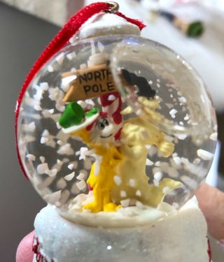 Vintage 1998 Dr Seuss Christmas Ornament Snow Globe Green Eggs & Ham Midwest Can