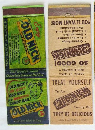 OLD NICK CANDY,  BIT - O - HONEY,  STUCKEY ' S PECAN SHOPPES 6 VINTAGE FOOD MATCH COVERS 4